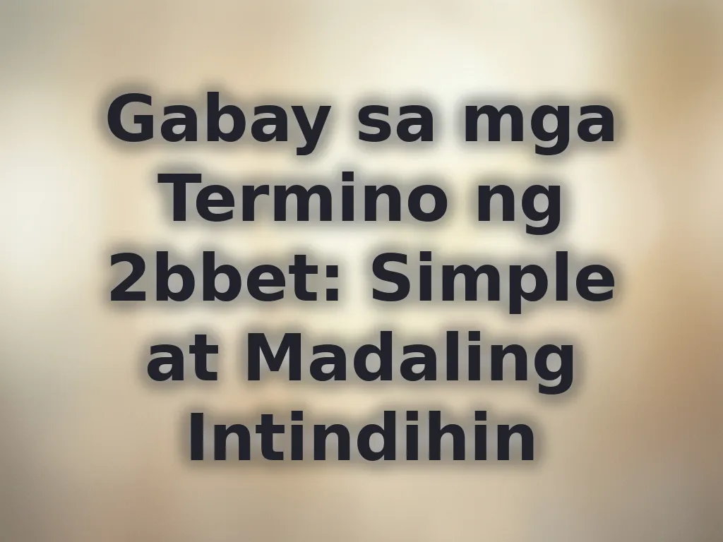 Gabay sa mga termino